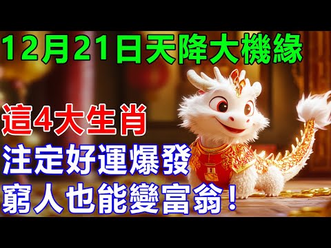 錯過再等10年，冬至臨近！12月21日天降大機緣，這4大生肖趕緊做1件事，霉運散盡，富貴上門