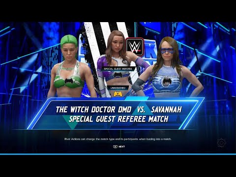 WWE 2K24 - AWA knockdown Live: DMD vs savannah. Special guest refaree (Kerry)