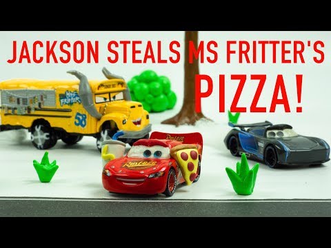 Jackson Storm Steals Miss Fritter’s Pizza Slice Cars Chase