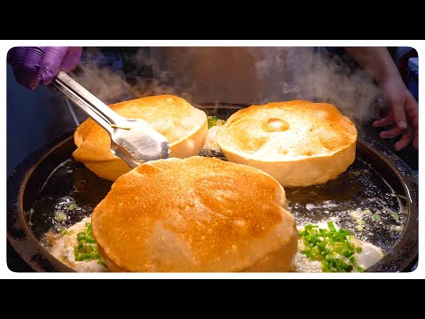 About to Explode !!! Bomb Scallion Pancakes Making Skills - Taiwanese Street Food