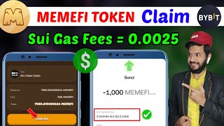 Memefi Okx $MEMEFI Token Claim | Memefi Airdrop withdrawal| Memefi Sui Network gas fees | Memefi