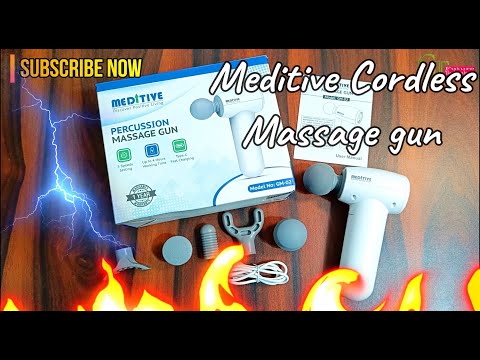 Meditive Cordless percussion Deep Tissue Massage gun | meditive massager GM-02 unboxing Review