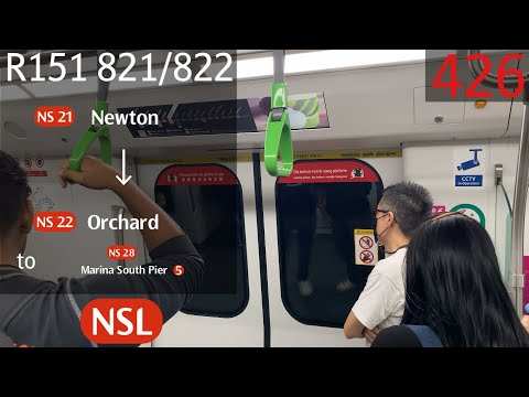 [SMRT] [Gangway Squeak Gone] Alstom Movia R151 [821/822] - Newton » Orchard (NSL)