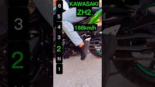 maximum speed for each gear on Kawasaki zh2 || #ninja #kawasaki #speed #gear #topspeed #shortsfeed