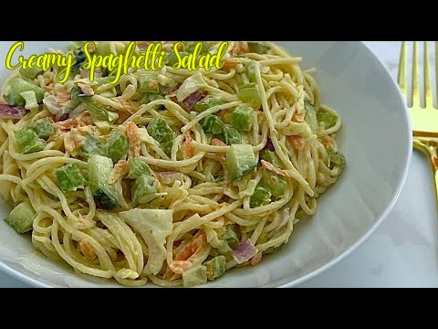 Try this Creamy Fresh Vegetables Spaghetti Salad, I’ve never tasted anything so amazing