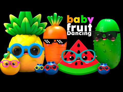 Party in the Beach! - Baby Fruit Dancing🍎🍊🍋‍🍏🍇 Sensory Video