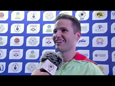 Interview Istvan Peni Gold Medal 50m Rifle 3 Positions Men - Delhi IND - ISSF World Cup Final