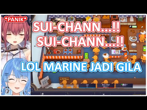 SUISEI Tertawa Melihat MARINE Yang Panik Saat Main Plate Up 2 | (Hololive Clips)