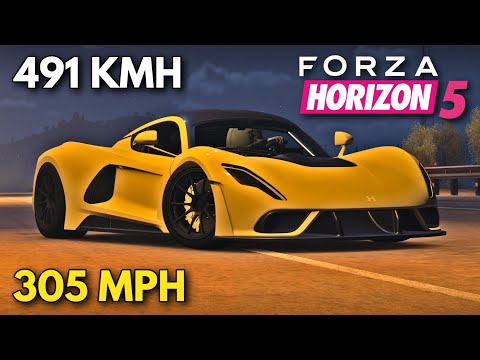 Forza Horizon 5 | 305 MPH (491 KMH) Hennessey Venom F5 Tune Setup | FH5 Speed Build Guide