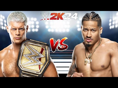 WWE 2K24 CARMELLO HAYES VS. CODY RHODES FOR THE WWE CHAMPIONSHIP BELT!