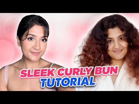 Transform Frizzy Curls into a Sleek Bun: Hairstyle Tutorial! @madhushreee