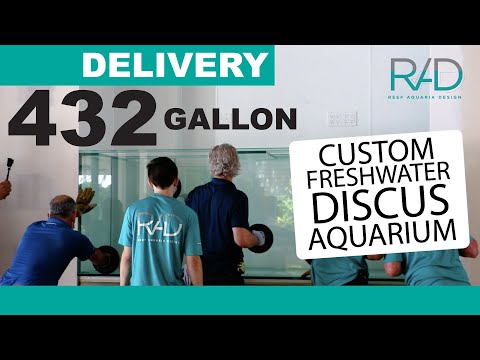 Delivering a 432 Gallon Custom Freshwater Discus Aquarium in Jupiter, FL