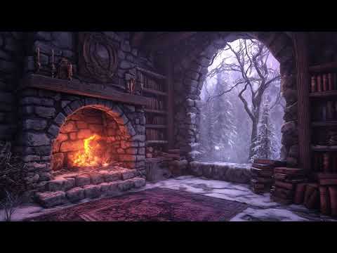 Cozy Celtic Fireplace 🔥 Peaceful Medieval Music for Relaxing Evenings and Warm Nights