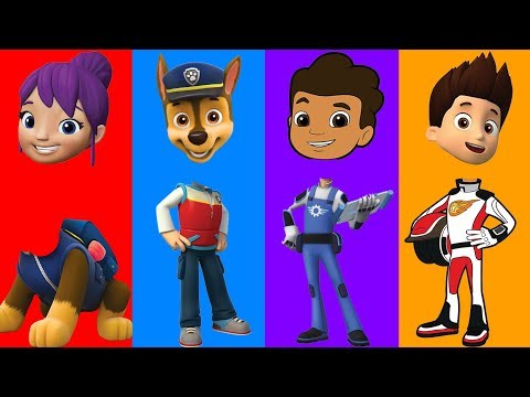 Paw Patrol Cartoon - Wrong Heads AJ - Gabby - Cal - Chase