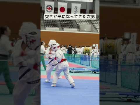 24年西日本大会・4年生の部+30kgの部・1回戦　空手 極真 組手 karate kyokushin kumite 小学生 少年部