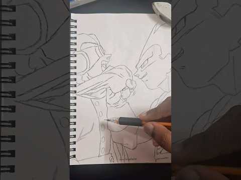 Vegeta Ultra ego Vs Granolah #anime #VegetaUe #granloh #animestyle #animedrawing #shorts #viral