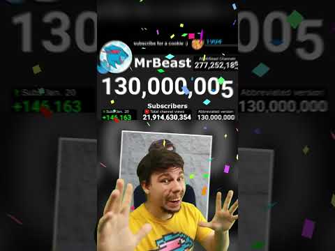 MrBeast 130 Million Subscribers! #shorts