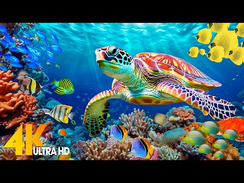 Ocean 4K - Sea Animals for Relaxation, Beautiful Coral Reef Fish in Aquarium (4K Video Ultra HD) #8