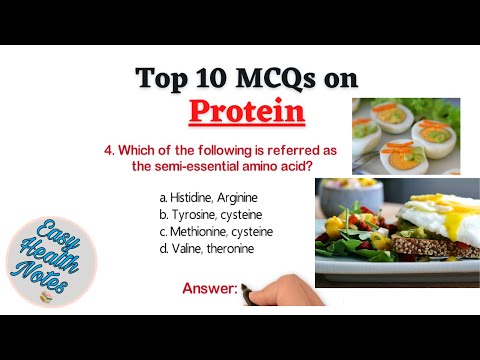 Important Protein mcqs with answers_ Amino acids, food sources, and RDA