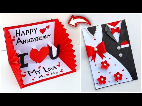 DIY Anniversary Pop up card 2024 / anniversary card for mom and dad / Anniversary card making