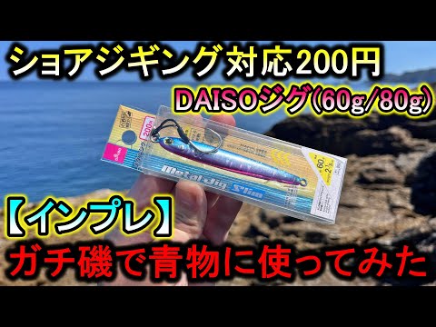 深場対応ダイソージグ(60g)はショアジギングで使えるのか磯で試してみた【インプレ】