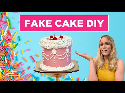 Easy Fake Cake DIY with Paint & Spackle