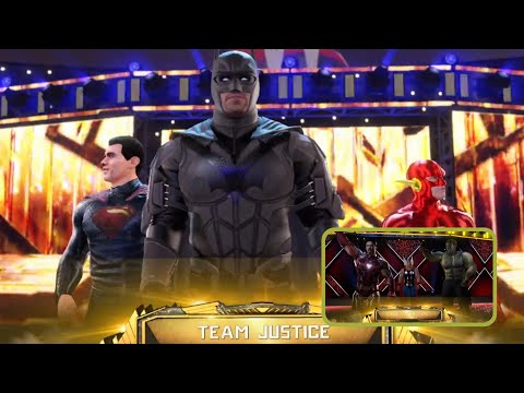 Hulk Ironman Thor vs Batman Superman Flash wwe full match