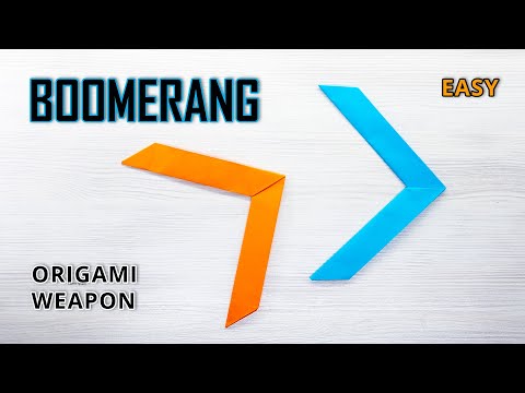 Easy Origami Boomerang - a Fun DIY Paper Toy