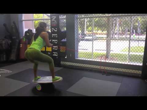 full body workout using balancing board