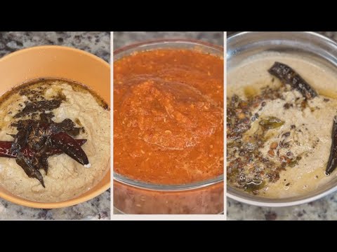 3 Types of Chutney Recipes for Breakfast/ Peanut Chutney/errakaram chutney/ Hotel style chutney