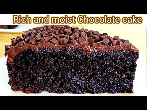 How to make Rich and moist chocolate cake | one layer chocolate cake recipe