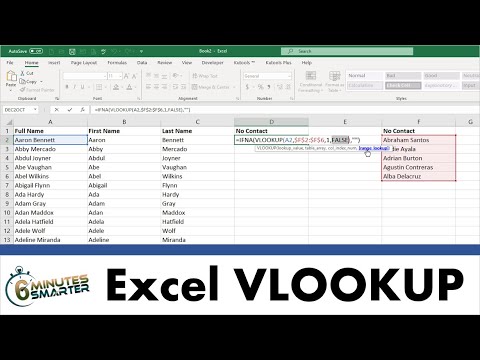 Use Excel's VLOOKUP Function to Mark Contacts for Removal from a No Contact List