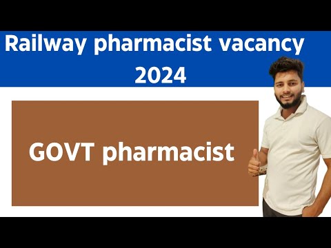 Railway Pharmacist Vacancy 2024 || Railway Pharmacist Latest Update || RRB Pharmacist Recruitment