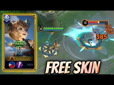 FANG "ALSAHRAA WAYFARER" FREE SKIN FROM FRIDAY FRENZY - FANG JUNGLE GAMEPLAY - HONOR OF KINGS