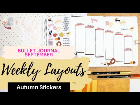 Weekly Ideas| Bullet Journal September 2021| Autumn Theme| Free Printables| Fall Sticker Sheets