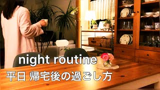 【夜ルーティン】平日19時帰宅後から就寝まで夜の過ごし方/簡単夕食作り/ひとり家時間【夜の習慣】