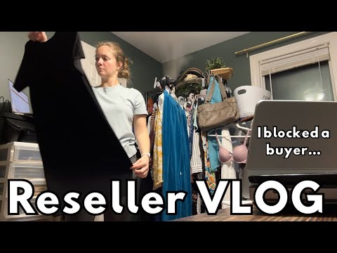 Work with me! SAHM part time Poshmark reseller VLOG: New steamer + blocking a buyer 🙃