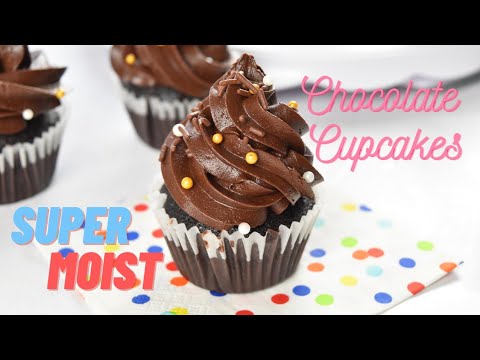 SUPER MOIST Chocolate Cupcakes Recipe - How to make the best Chocolate Cupcakes