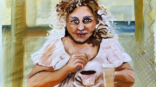 HOW to PAINT Expressive Portrait Painting with Tea Cup & Glass // Art By Ropri