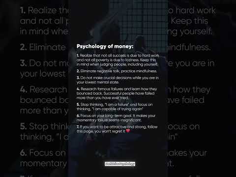 Psychology of money #psychology #moneymindset