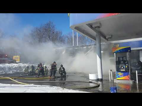 Fire at Sunoco in Leominster, March 7, 2019