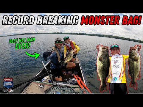 My SON Catches a Record Breaking Bag! (MONSTER BASS!)