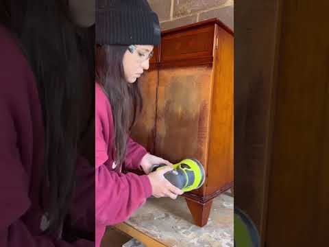 Easy Cabinet Makeover! This one is bright and beautiful! 😍 #furnitureflip #furniture #diy