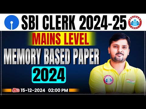 SBI Clerk Mains Reasoning Memory Based Paper 2024 | Reasoning By Rohit Sir