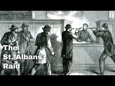 19th October 1864: Confederate soldiers rob three banks in the St. Albans Raid in the Civil War