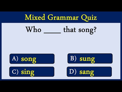 Mixed English Grammar Quiz 59:  Can You Score 10/10 In This Quiz?