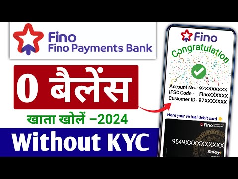 without kyc | fino payment bank account opening | fino bank account opening online mobile |