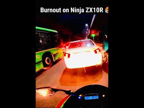 Burnout on Ninja Zx10r #shorts #vlog #motovlog #ninjah2r