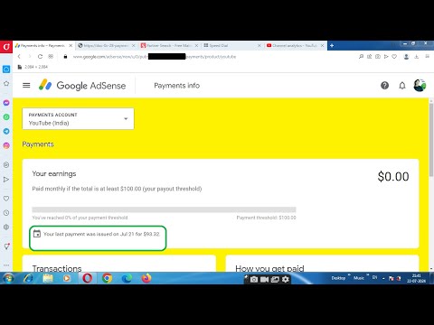 Your last payment was issued on YouTube