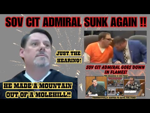 SOVEREIGN CITIZEN  ADMIRAL SUNK AGAIN!!  Just the quick bond review hearing...no fluff!